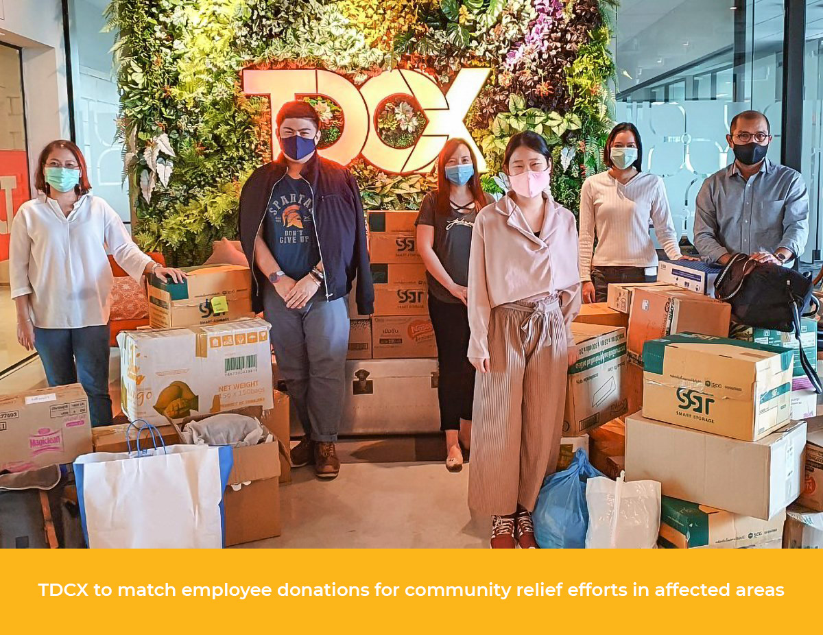TDCX provides relief assistance to employees affected by  Typhoon Odette in the Philippines and the floods in Malaysia